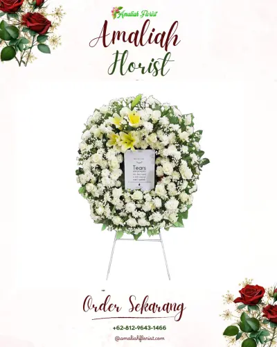 Krans Bunga Duka Cita di Terjun