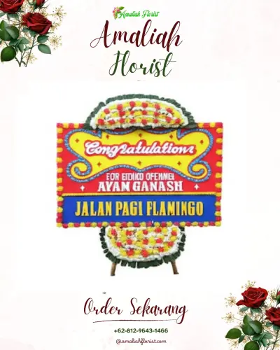 Bunga Papan Congratulation di Terjun